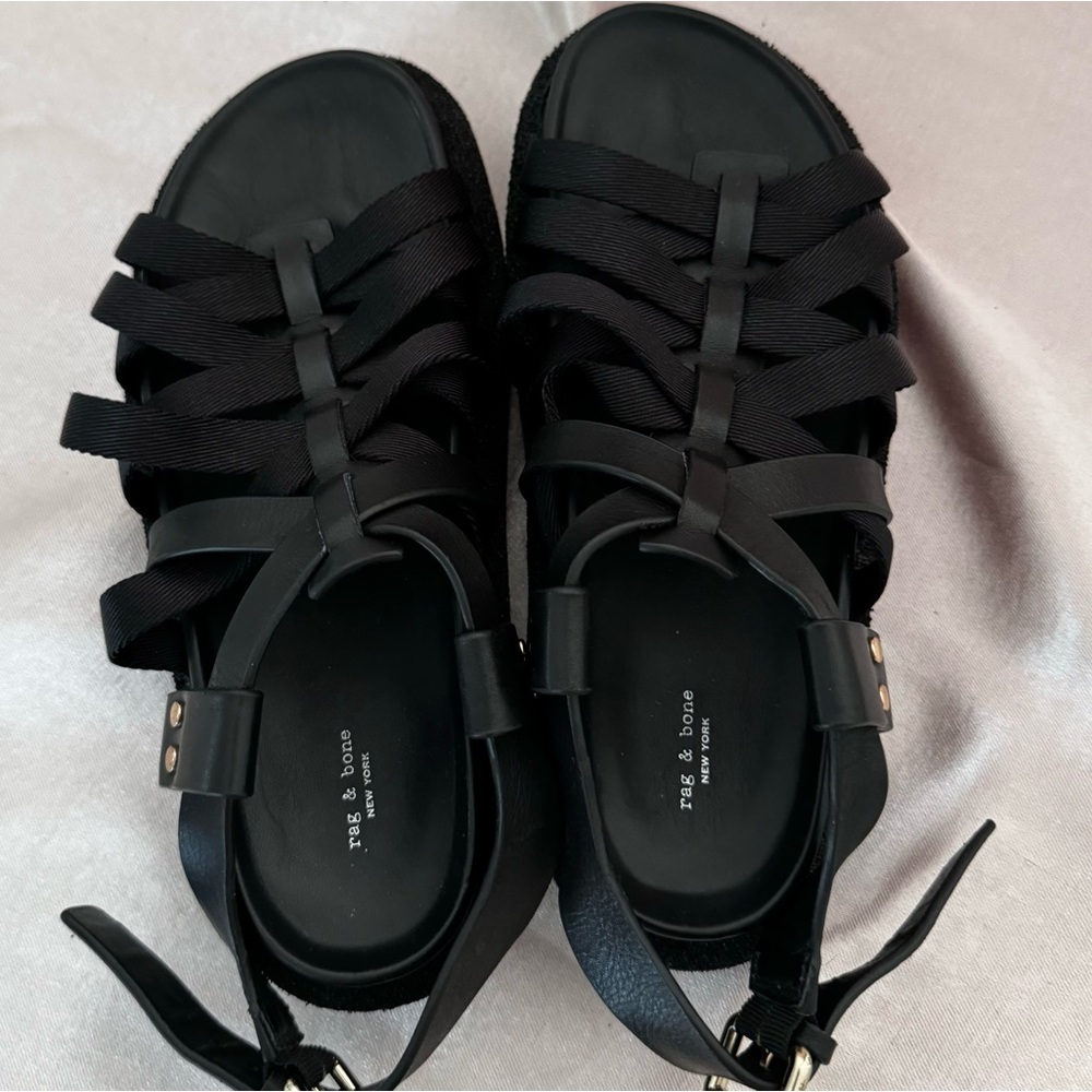 Rag & Bone Black Sandals Sleek Strappy Design